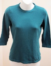Banana Republic Petite XS Sweater Teal Green Fitted 3/4 Sleeve Top - £12.99 GBP