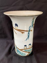 Antique japanese porcelain vase with birds. Very special marks - £132.35 GBP
