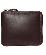 RFID Blocking Mens Zip around Wallet Cowhide Leather Zipper Bifold - €25,83 EUR