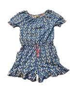Boden Girls Blue Printed Romper With Elastic Waist &amp; Ruffle Hem Short Sl... - €16,48 EUR