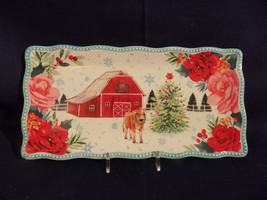 THE PIONEER WOMAN 12&quot; RECTANGLE CHRISTMAS PLATE- EXCELLENT - $24.70