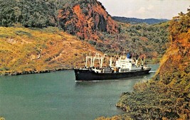 Transiting Panama Canal~Prudential Ship LINES~12 Passenger Freighters Postcard - £3.65 GBP