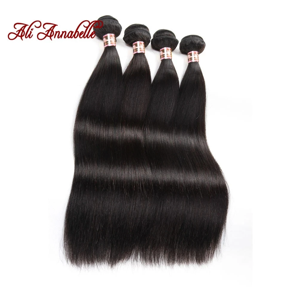 ALI ANNABELLE Straight Human Hair Bundles 30 28 26 Inch 1 3 4 Bundles Deals - £34.98 GBP+