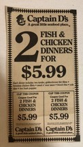 1987 Captain D’s Seafood Restaurant Vintage Print Ad Advertisement  pa21 - $8.90