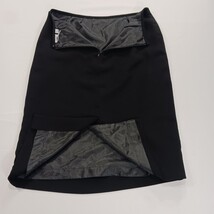 Kasper RN#54050 Women's Black Rear Zip Pull-On Skirt Size 8 Measured Waist 29" image 13