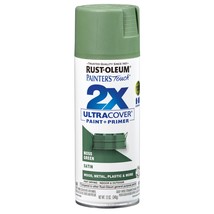 Rust-Oleum Painter&#39;s Touch Ultra Cover 2X Spray Paint 12oz-Satin Moss Green - £27.37 GBP