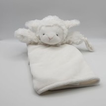 Carters 15&quot; x 14.5&quot; White Lamb Security Blanket Lovey w/ Pacifier Holder - £6.44 GBP