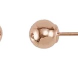 Ball stud earrings with bright finish Women&#39;s Earrings 14kt Rose Gold 40... - $79.00