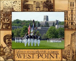 West Point United States Military Academy Engraved Wood Picture Frame (4 x 6)  - £24.08 GBP