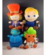 Willy Wonka Set of 4 &amp; the Chocolate Factory 7” Plush Charlie Violet Oompa - $54.40