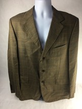 Façonnable Mens Cashmere Suit Jacket Brown Plaid 3 Button Blazer Italy 5... - £64.20 GBP