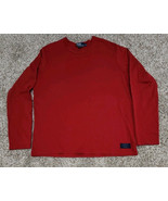 Vintage 1999 Polo Ralph Lauren Long Sleeve Shirt Ribbed Men&#39;s Large Wine... - $22.50