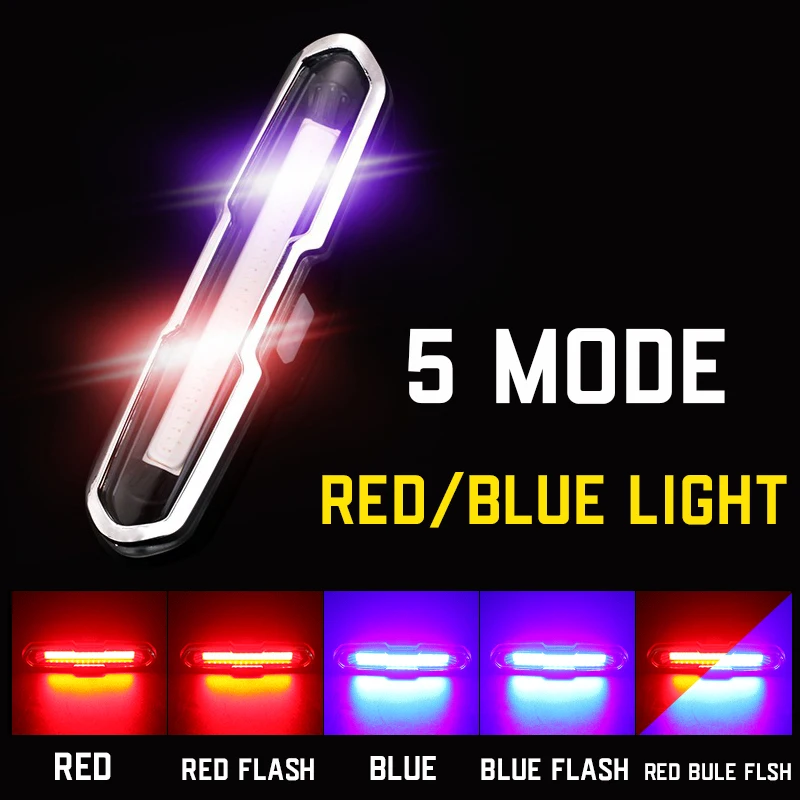 3 Color Helmet Light LED 5 Modes Headlight 110 Lumens USB Bike Lamp Tail Lights  - £99.27 GBP