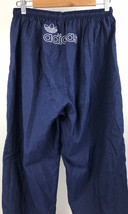 Vtg ADIDAS Navy BLUE White SPELL OUT Windbreaker Pants MEN&#39;S Zip Polyest... - £13.58 GBP