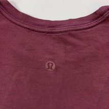 Lululemon “Breathe Deeply” Women’s Garnet Burgundy Roll Around T-Shirt Chest 36" image 3
