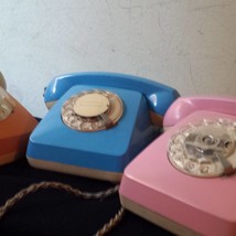 Lot 03 Vintage phones, on order, pink, orange, blue, and other colors available, - £96.62 GBP