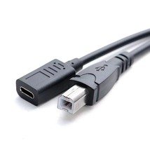 1 Ft USB Type B Male to Type C ( USB 3.1 ) Female Printer Scanner Adapter Cable - £12.87 GBP