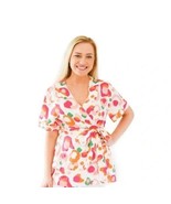 Emily McCarthy Day Robe Top in Spring Mix Spot Cheetah Size XS NWT - $74.47 CAD