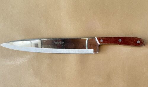 Primary image for Vintage Kitchen Delite Full Tang Stainless Steel Chef Knife Wood Handle 9.5 In