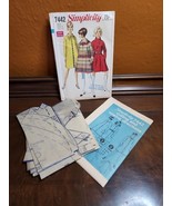 VTG 1967 Simplicity 7442 Pattern Misses Coat in Two Lengths 14 36 Bust Cut - $23.17