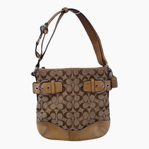 Coach Handbag Jacquard Signature Soho Duffle Shoulder Canvas Leather Trim Purse - £31.64 GBP