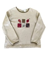 Vintage Bobbie Brooks Sweatshirt Women’s L Brown Grandmacore Fall Leaves... - $23.76