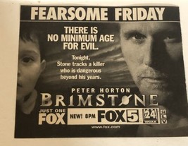 Brimstone Fearsome Friday Vintage Tv Ad Advertisement Peter Horton TV1 - £4.68 GBP