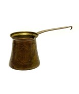 Copper Brass Turkish Coffee Pot Chocolate Melting Ornate Vintage - £15.74 GBP