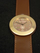 Wrist Watch Bord a&#39; Bord French Uni-Sex Solid Bronze, Genuine Leather B2 - $129.95