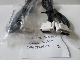 2 Digital Single Link Space Shuttle-D  Cables DVI-D to DVI-D E101344 5.5&quot; - $153.38 MXN