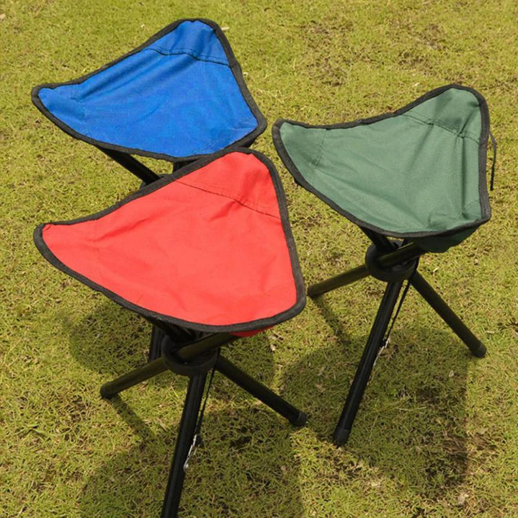 Portable Triangle Folding Camping Chair Outdoor Chair Collapsible Foot Stool For - £15.28 GBP+