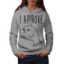 Wellcoda Seal of Approval Womens Hoodie, Funny Casual Hooded Sweatshirt - £28.41 GBP