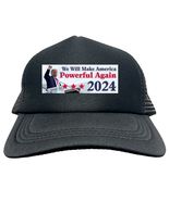 TRUMP POWERFUL AGAIN MAGA 2024 FUNNY Trucker Hat Cap Foam Mesh Baseball ... - $15.83