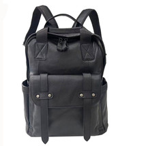 Genuine Leather Men&#39;s Backpack 15 Inch Bag Tablet Backpack Cowhide Sports Backpa - £95.00 GBP