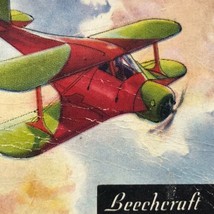 Beechcraft  Airplane Vintage Original Card - £9.43 GBP