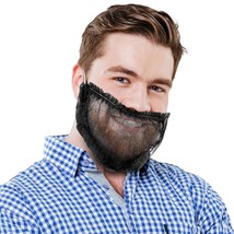 Black Disposable Beard Nets, 18-Inch, 100-Pack Polypropylene, Elastic - £17.37 GBP