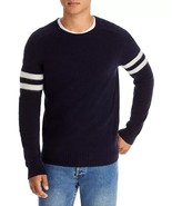 The Men&#39;s Store Designer Merino Wool Striped Sleeves Swater in Navy/Whit... - $96.26 CAD