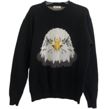 Vintage Artsy Bald Eagle Sweater Graphic Mens L MCJC Boutique Knits Crew Neck - £21.50 GBP
