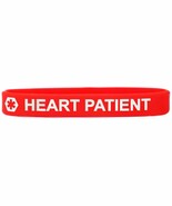 Heart Patient Medical Alert Wristband Bracelet in Red - $13.51 CAD