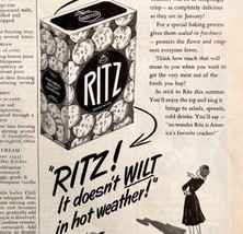 Ritz Crackers Nabisco Advertisement Recipes 1943 National Biscuit Company DWS6A - £16.02 GBP