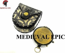 Medieval Epic Nautical Marine Antique Brass Compass Engraved with NOT All Those - £23.71 GBP