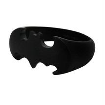Batman Die-Cut Black Stainless Steel Ring Black - £25.50 GBP