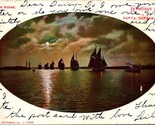 Vtg Postcard 1906 Santa Barbara CA Marine Scene Ships &amp; Boats at Sunset ... - $5.31