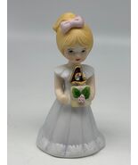 Vintage 1981 Enesco Growing Up Birthday Girl Figurine ~ Age 4 ~Blonde - ... - $7.69