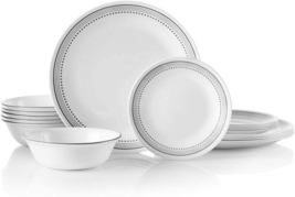 Vitrelle 18-Piece Service for 6 Dinnerware Set, Triple Layer Glass and Chip Resi - £84.22 GBP