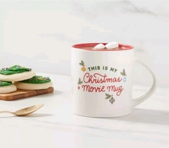 Set Of 2 NEW 16oz This is My Christmas Movie Mug Stoneware Coffee Cup Wondershop image 7