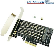 M.2 Ngff To Desktop Pcie X4 X8 X16 Nvme Sata Dual Ssd Pci Express Adapter Card - £12.20 GBP