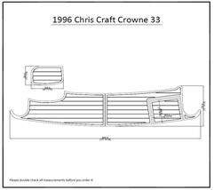 1996 Chris Craft Crowne 33 Swim Platform Pad Boat EVA Teak Decking 1/4&quot; 6mm - £388.80 GBP