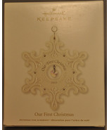 Hallmark - Our First Christmas - Snowflake - Porcelain - Keepsake Ornament 2011 - £10.75 GBP