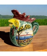 Rooster Creamer  Pitcher Italy Hand Painted 5” Ceramic Pottery Vtg  Ital... - $904.56 MXN